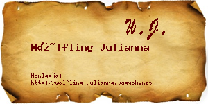 Wölfling Julianna névjegykártya